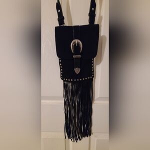 Forever 21 Black Fringe Crossbody Bag